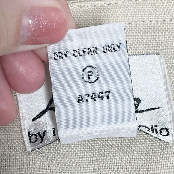 Linea Louis Dell'Olio Blazer Jacket Size Medium 100% Linen Embroidered‎ Career - Picture 4 of 6